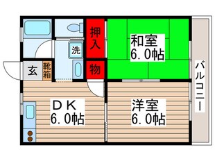 五ツ和ハイツの物件間取画像